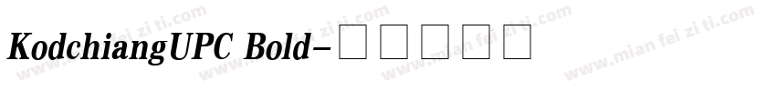 KodchiangUPC Bold字体转换